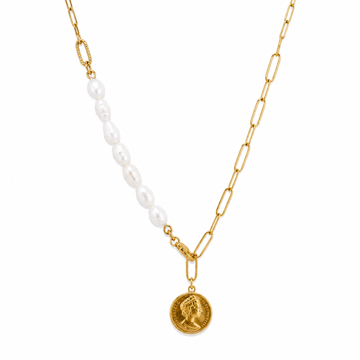 Coin Pearl Necklace