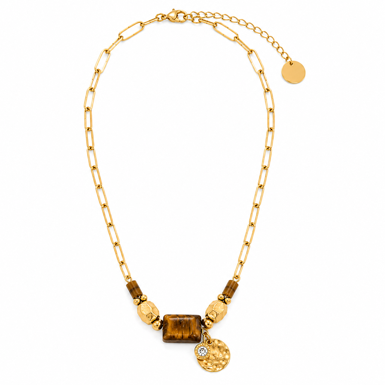 Tiger Eye Charm Necklace